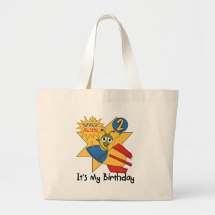 Bolso De Tela Gigante Camisetas y regalos de 2º cumpleaños de Space Alie