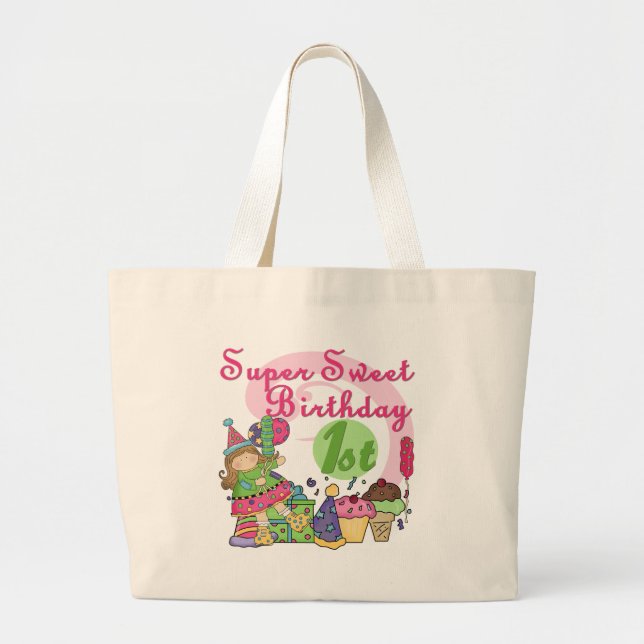 Bolso De Tela Gigante Camisetas y regalos de cumpleaños súper dulces (Frente)