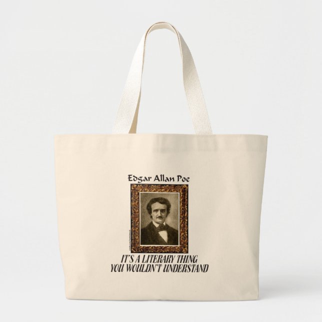 BOLSO DE TELA GIGANTE CAMISETAS Y REGALOS DE EDGAR ALLAN POE (Frente)