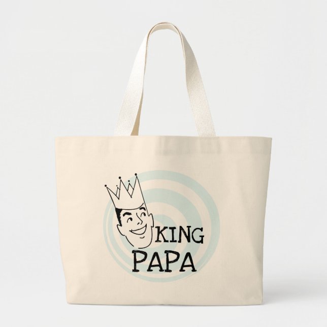 Bolso De Tela Gigante Camisetas y regalos de King Papa (Frente)