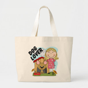 Bolso De Tela Gigante Camisetas y regalos de la Chica Dog Lover Blond