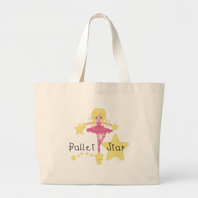 Bolso De Tela Gigante Camisetas y regalos de la estrella del ballet (Frente)