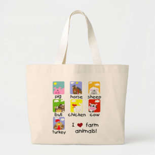 Bolso De Tela Gigante Camisetas y regalos de los animales del campo