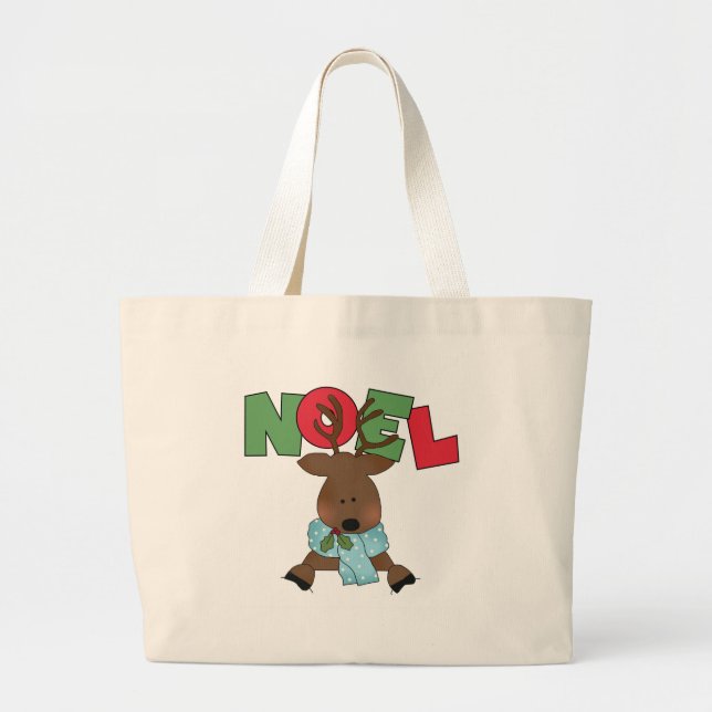 Bolso De Tela Gigante Camisetas y regalos de Noel para renos (Frente)