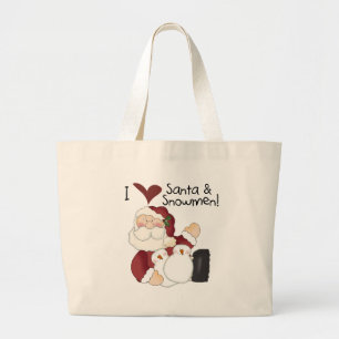 Bolso De Tela Gigante Camisetas y regalos de Santa y Snowmen