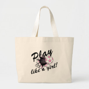Bolso De Tela Gigante Camisetas y regalos del fútbol de las muchachas