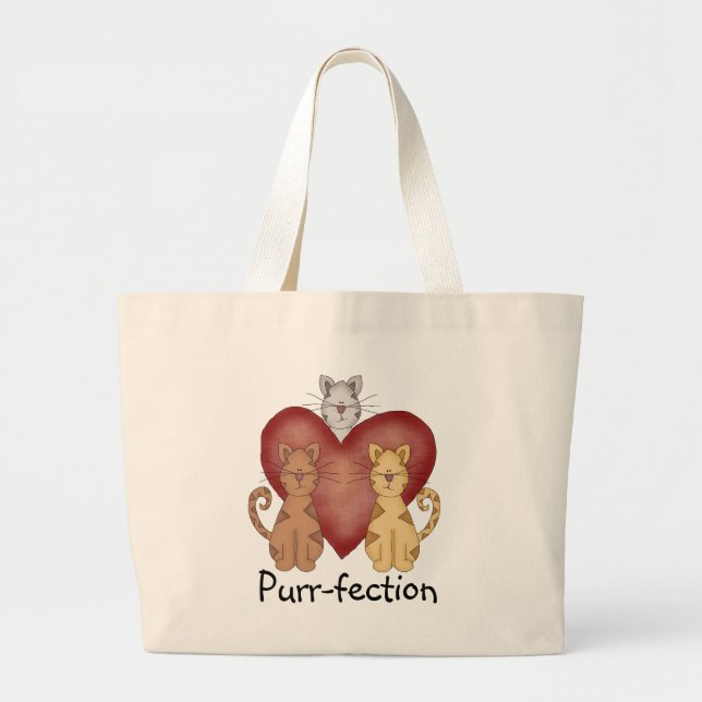 Bolso De Tela Gigante Camisetas y regalos del Ronroneo-fection de los ga (Frente)