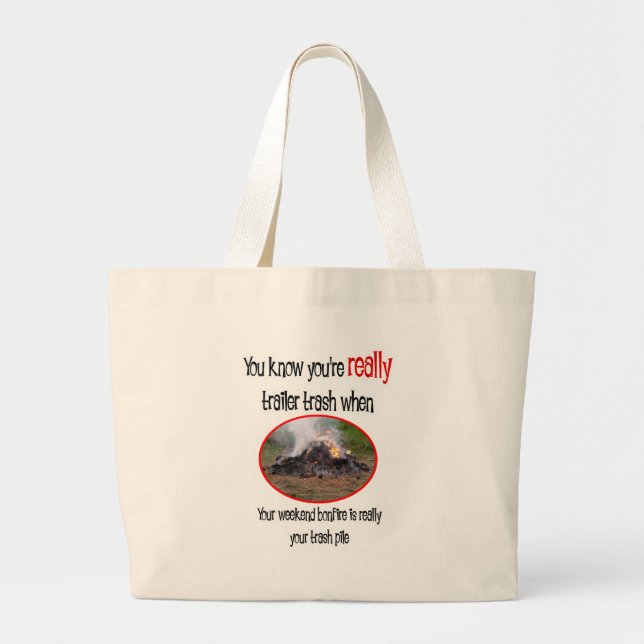 Bolso De Tela Gigante Camisetas y regalos divertidos de Trailer Park (Frente)