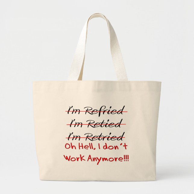 Bolso De Tela Gigante Camisetas y regalos divertidos del retiro (Frente)