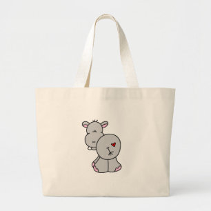 Bolso De Tela Gigante Camisetas y regalos felices del hipopótamo
