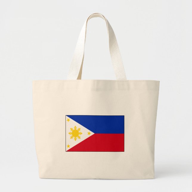Bolso De Tela Gigante Camisetas y regalos filipinos de la bandera (Frente)