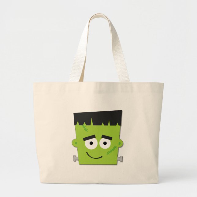 Bolso De Tela Gigante Camisetas y regalos Frankenstein de Halloween (Frente)