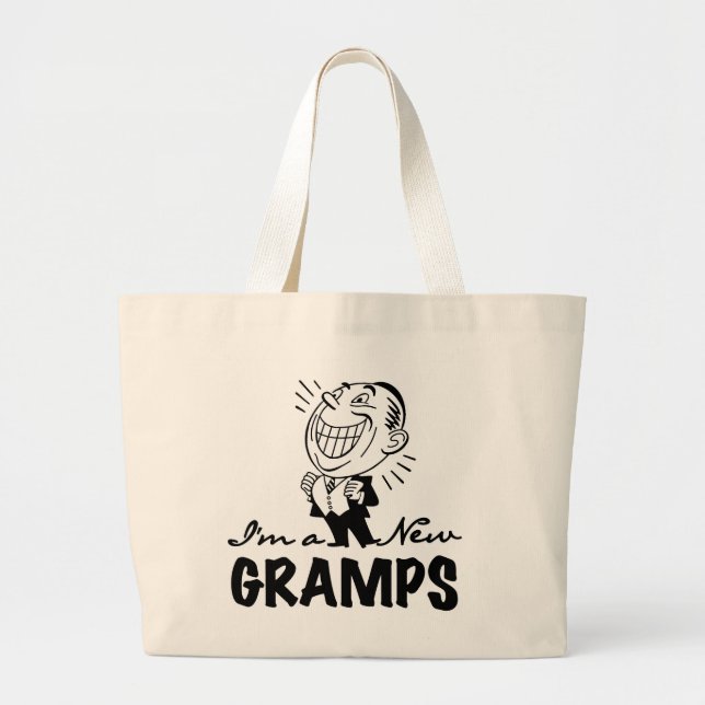 Bolso De Tela Gigante Camisetas y regalos nuevos Gramps sonrientes (Frente)