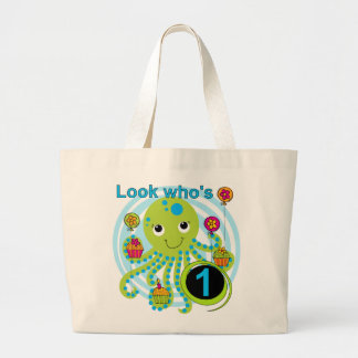 Bolso De Tela Gigante Camisetas y regalos Octopus de primer cumpleaños