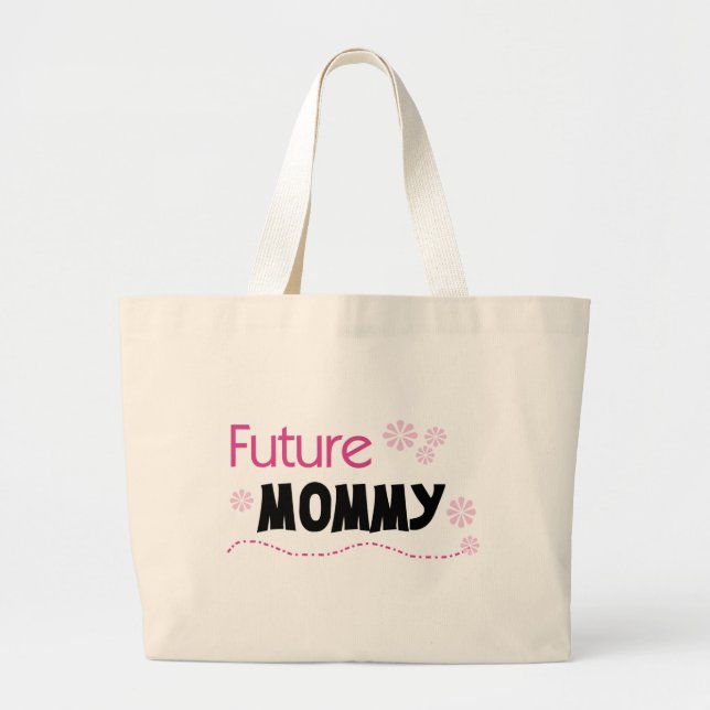 Bolso De Tela Gigante Camisetas y regalos para la futura mamá (Frente)