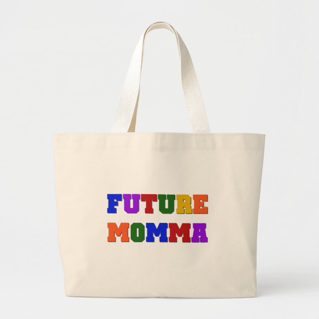 Bolso De Tela Gigante Camisetas y regalos para las futuras mamás (Frente)