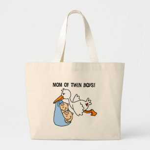 Bolso De Tela Gigante Camisetas y regalos para mamás de los niños gemelo