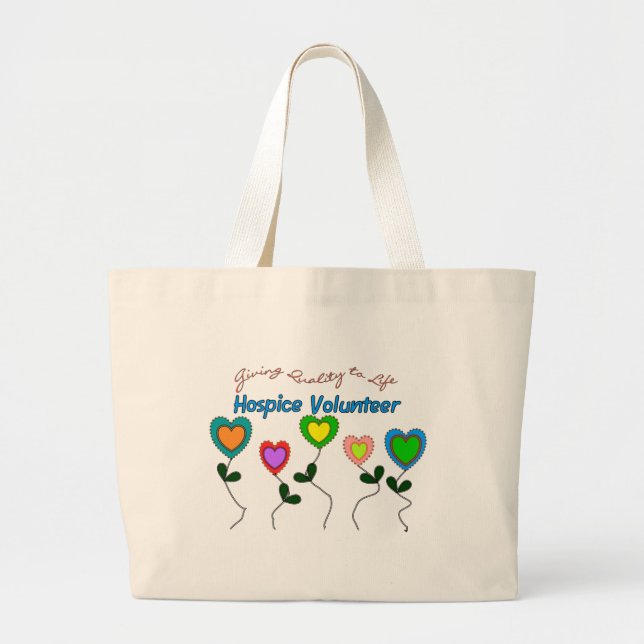 Bolso De Tela Gigante Camisetas y regalos voluntarios del hospicio (Frente)
