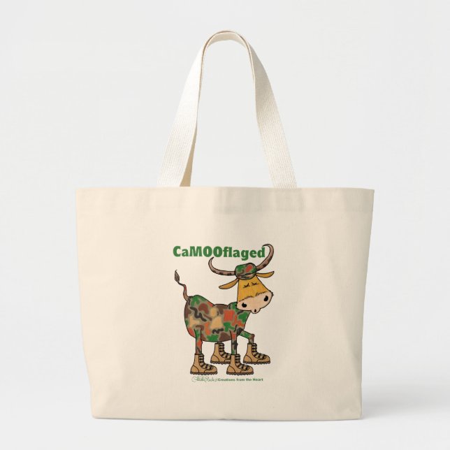 Bolso De Tela Gigante Camouflage Bull (Frente)