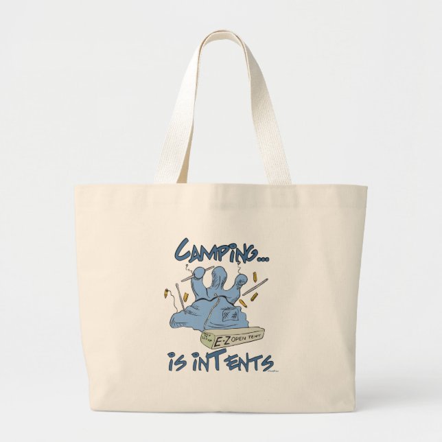 Bolso De Tela Gigante Camping es intención (Frente)
