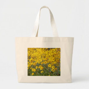 Bolso De Tela Gigante Campo De Flores Amarillas Vibrantes