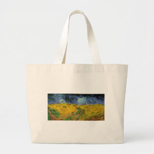 Bolso De Tela Gigante Campo de trigo con cuervos