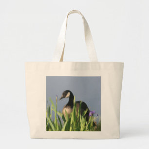 Bolso De Tela Gigante Canadá Goose Irises Animal Art Tote Bag