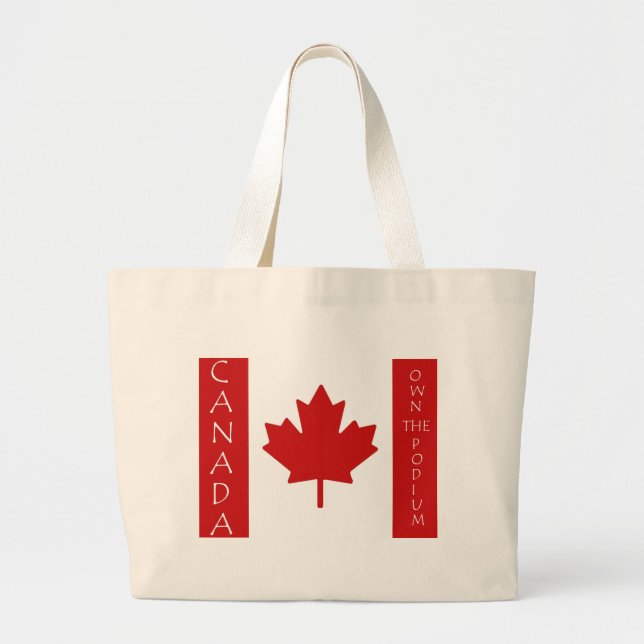 Bolso De Tela Gigante Canadá posee el podio (Frente)