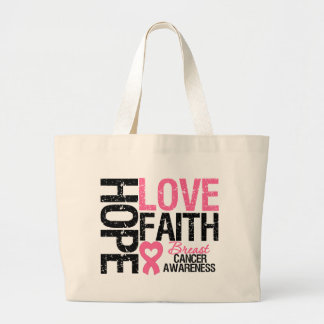 Bolso De Tela Gigante Cáncer de Mama Esperanza Amor Fe