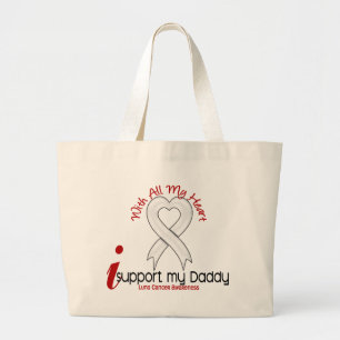 Bolso De Tela Gigante Cáncer de pulmón apoyo a mi papá