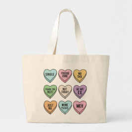 Bolso De Tela Gigante Candy Hearts Anti Valentine Day Tote Bag