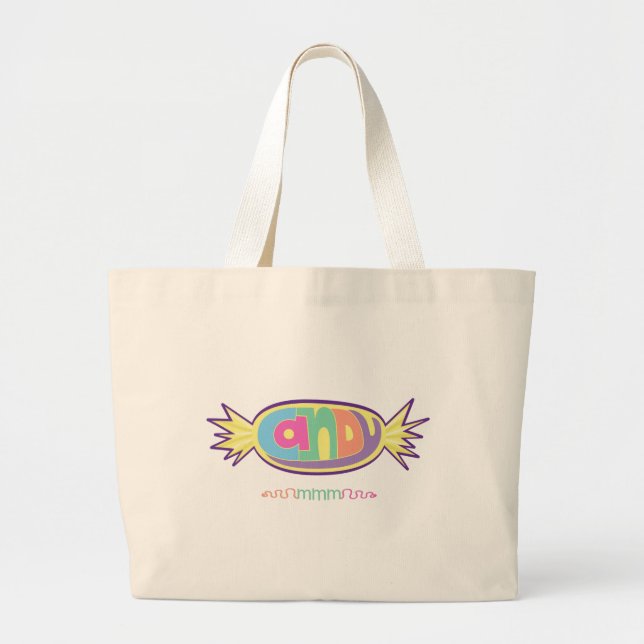 Bolso De Tela Gigante Candy mmm Tote Bag (Frente)