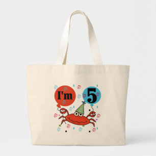 Bolso De Tela Gigante Cangrejo 5 camisetas de cumpleaños y regalos