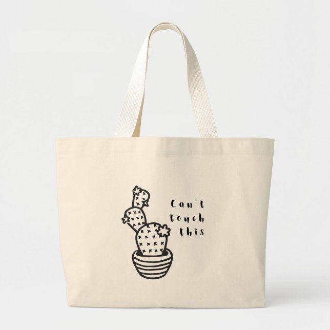 Bolso De Tela Gigante Cant Touch Cactus (Frente)