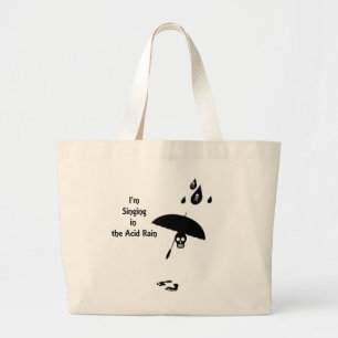 Bolso De Tela Gigante Cantando Bajo La Lluvia Ácida