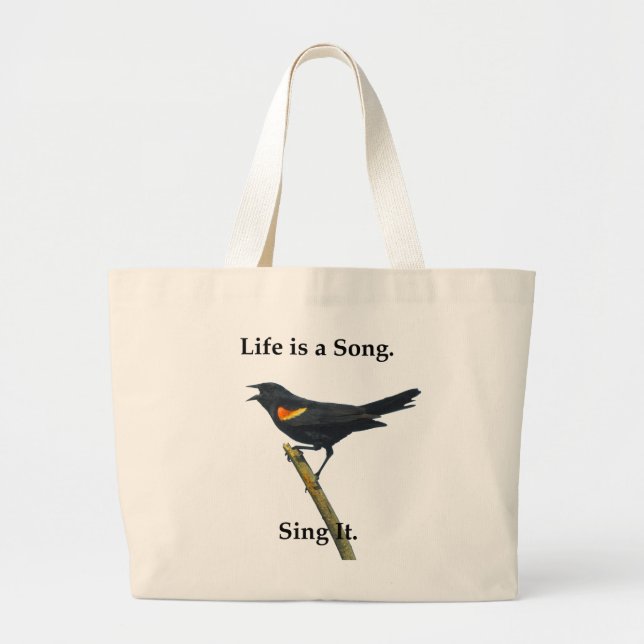 BOLSO DE TELA GIGANTE CANTO DE BLACKBIRD (Frente)