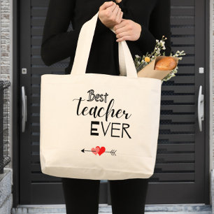 Bolso De Tela Gigante Canvas bag, best teacher ever.