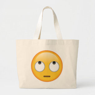 Bolso De Tela Gigante Cara con ojos rollos - Emoji