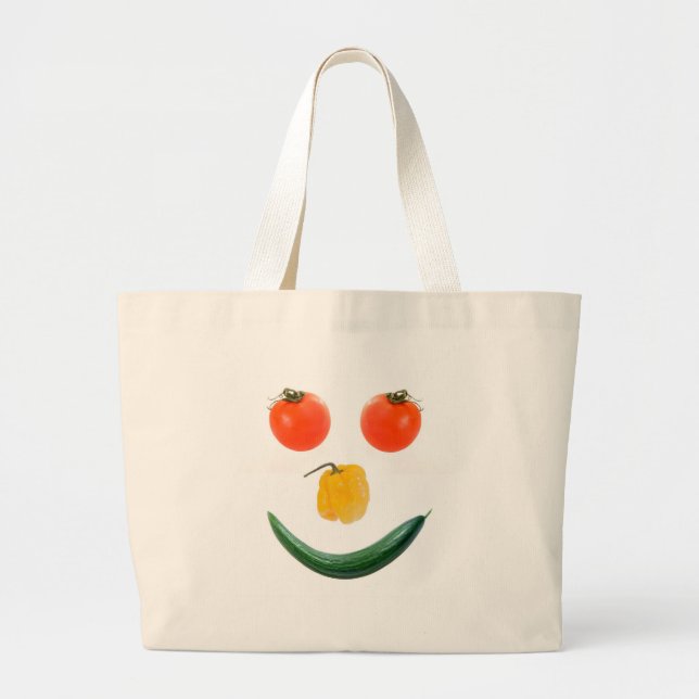 Bolso De Tela Gigante cara de ensalada (Frente)