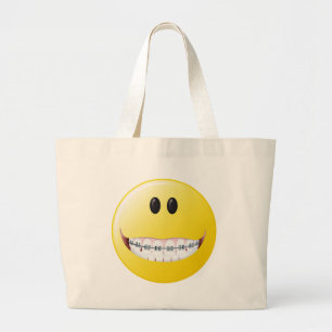Bolso De Tela Gigante Cara de los apoyos