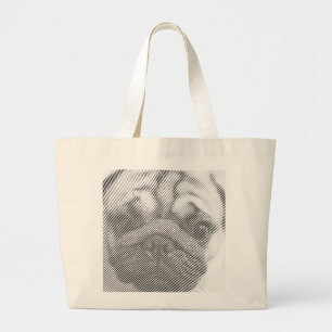 Bolso De Tela Gigante Cara de pug