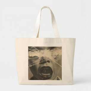 Bolso De Tela Gigante Cara infantil retro llorando.