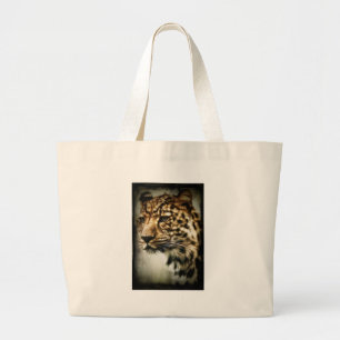 Bolso De Tela Gigante Cara leopardo