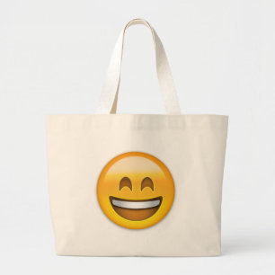 Bolso De Tela Gigante Cara sonriente con la boca abierta y emoji
