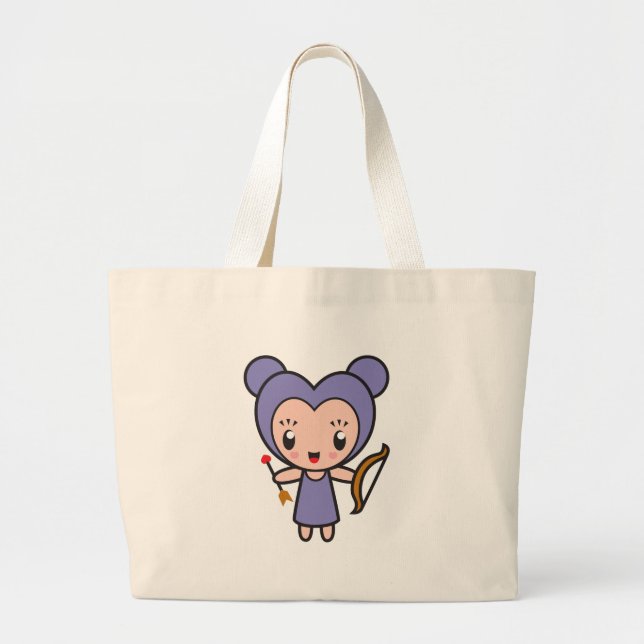 Bolso De Tela Gigante Carácter de signo de la estrella - sagitario (Frente)
