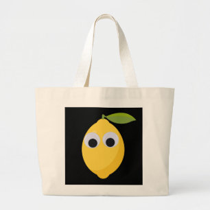 Bolso De Tela Gigante Carácter limón lindo con ojos googly