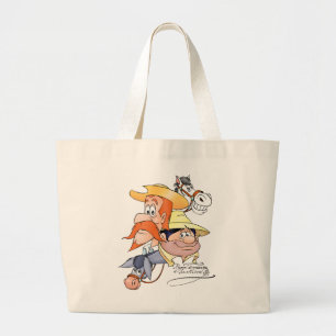 Bolso De Tela Gigante Caracteres de Quijote por el @QUIXOTEdotTV