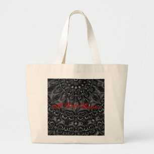 Bolso De Tela Gigante Carbón Mandala