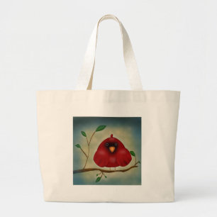 Bolso De Tela Gigante Cardenal rojo del pájaro