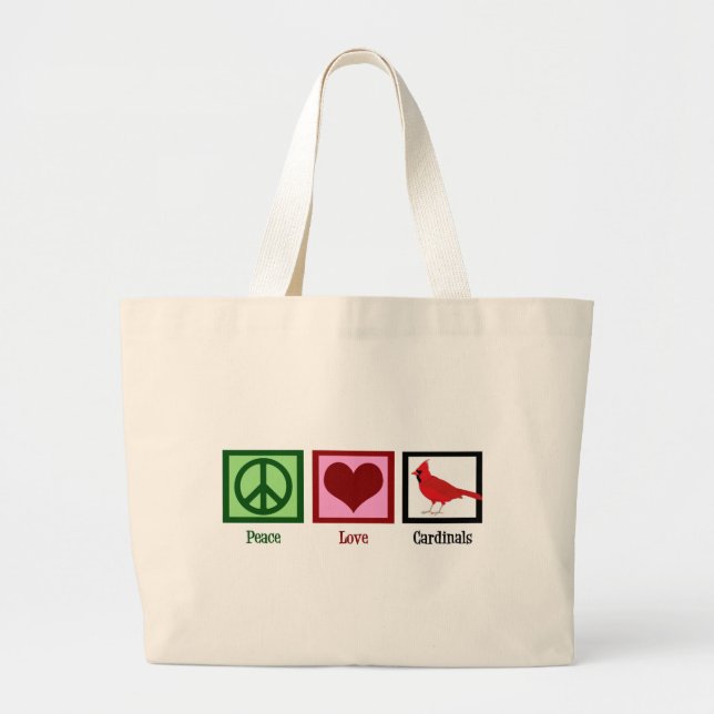 Bolso De Tela Gigante Cardenales de amor por la paz (Frente)